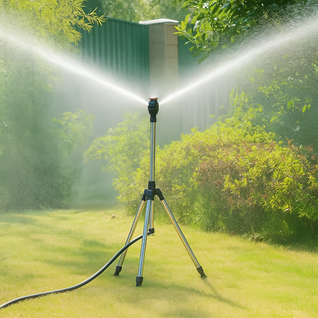 Tripod Sprinkler For Lawn Care And Garden Watering, 360° Rotation