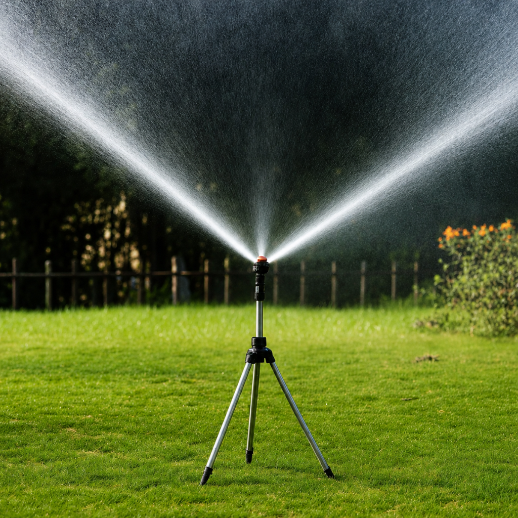 Tripod Sprinkler For Lawn Care And Garden Watering, 360° Rotation