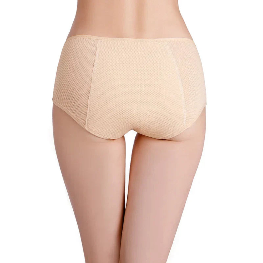 Women's Period Briefs With Structured Leak Protection Design
