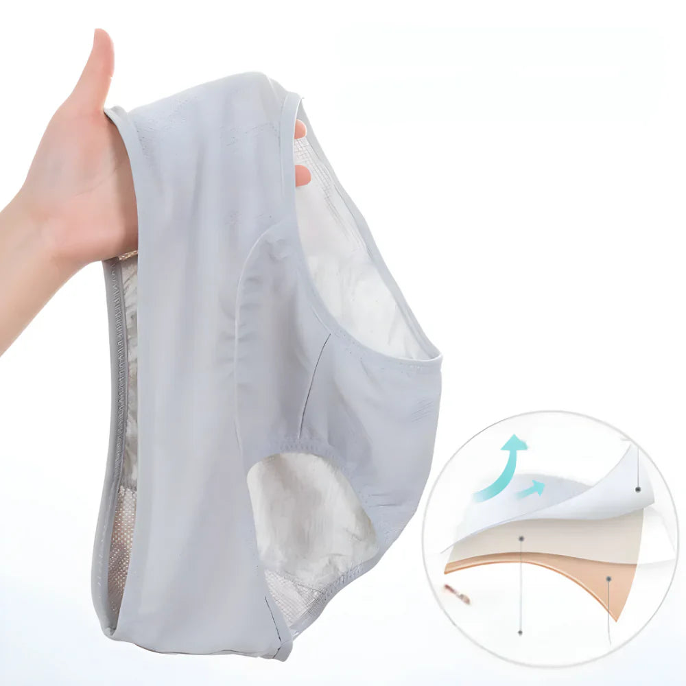 Women's Period Briefs With Structured Leak Protection Design