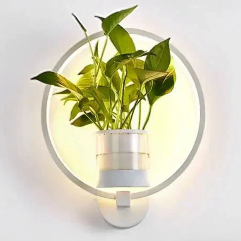 AuraSconce nowoczesna lampa ścienna z doniczką do salonów i przedpokojów