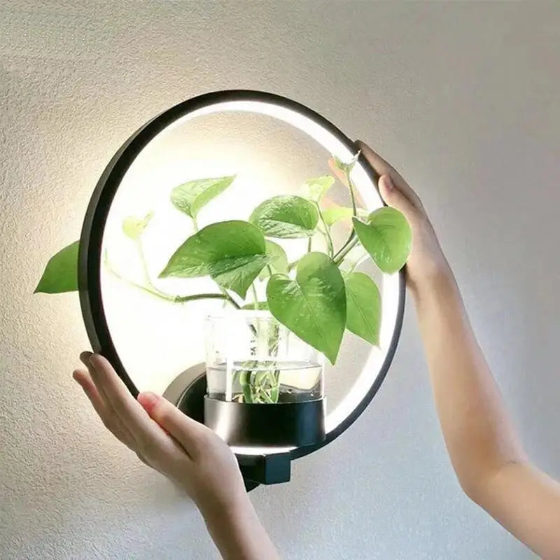 AuraSconce nowoczesna lampa ścienna z doniczką do salonów i przedpokojów