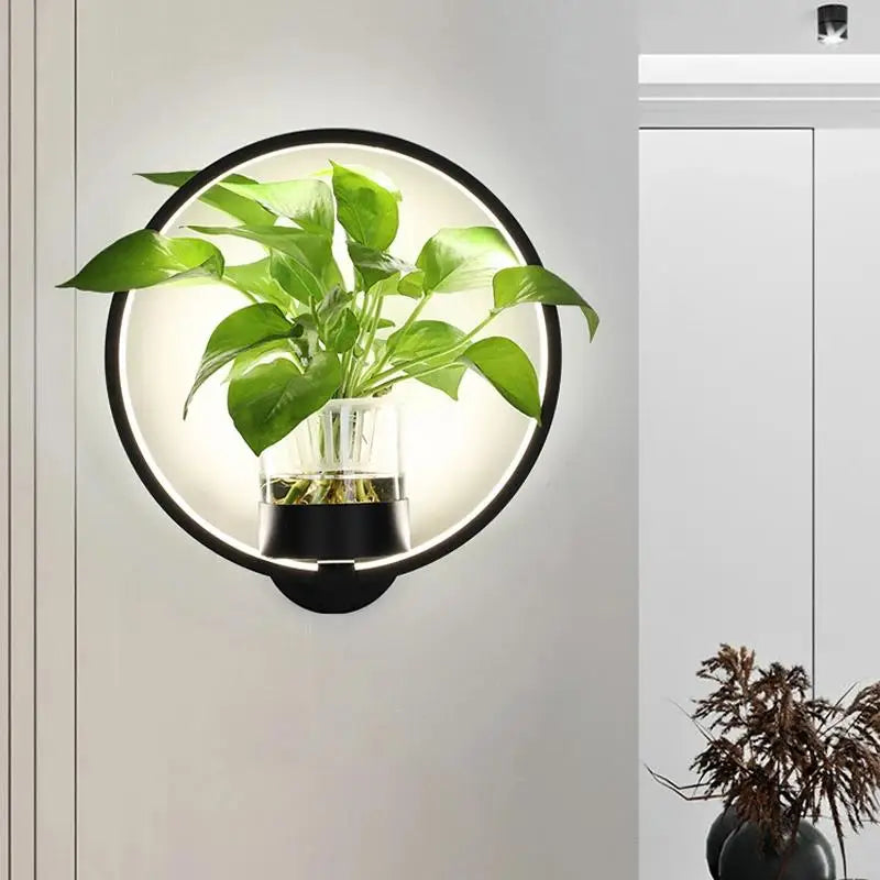 AuraSconce nowoczesna lampa ścienna z doniczką do salonów i przedpokojów