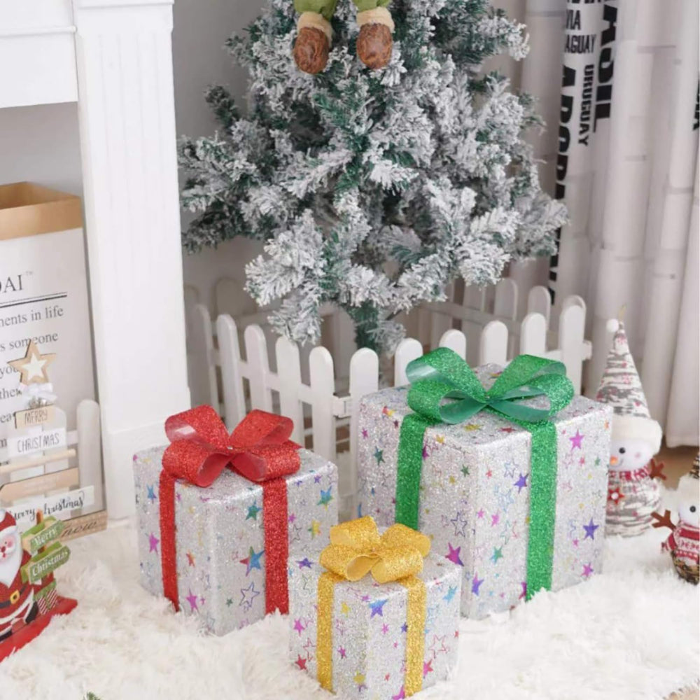 LED Weihnachtsgeschenkbox-Lichter-Set für die Außenhofdekoration