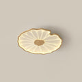 Plafonnier Feuille de Lotus Aspect Bois, Acrylique et Métal, LED 3000K-6000K