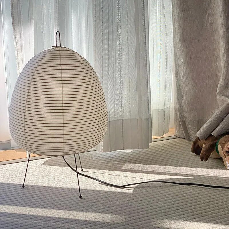 Elegantní lampa japonského stylu s papírovým stínidlem pro dekoraci obývacího pokoje