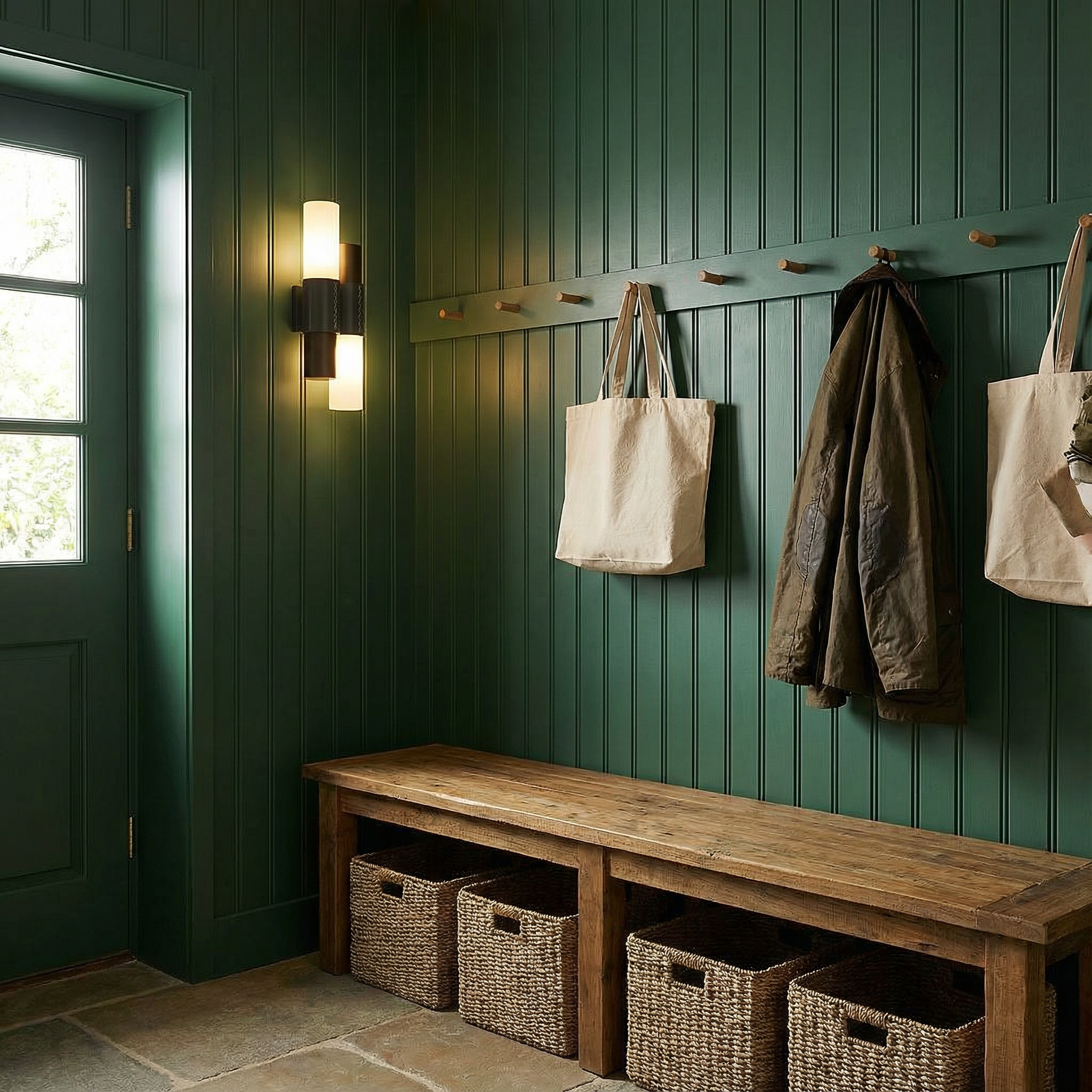 Aurelian Modern Steel Glass Wall Sconce Light With Leather Accent