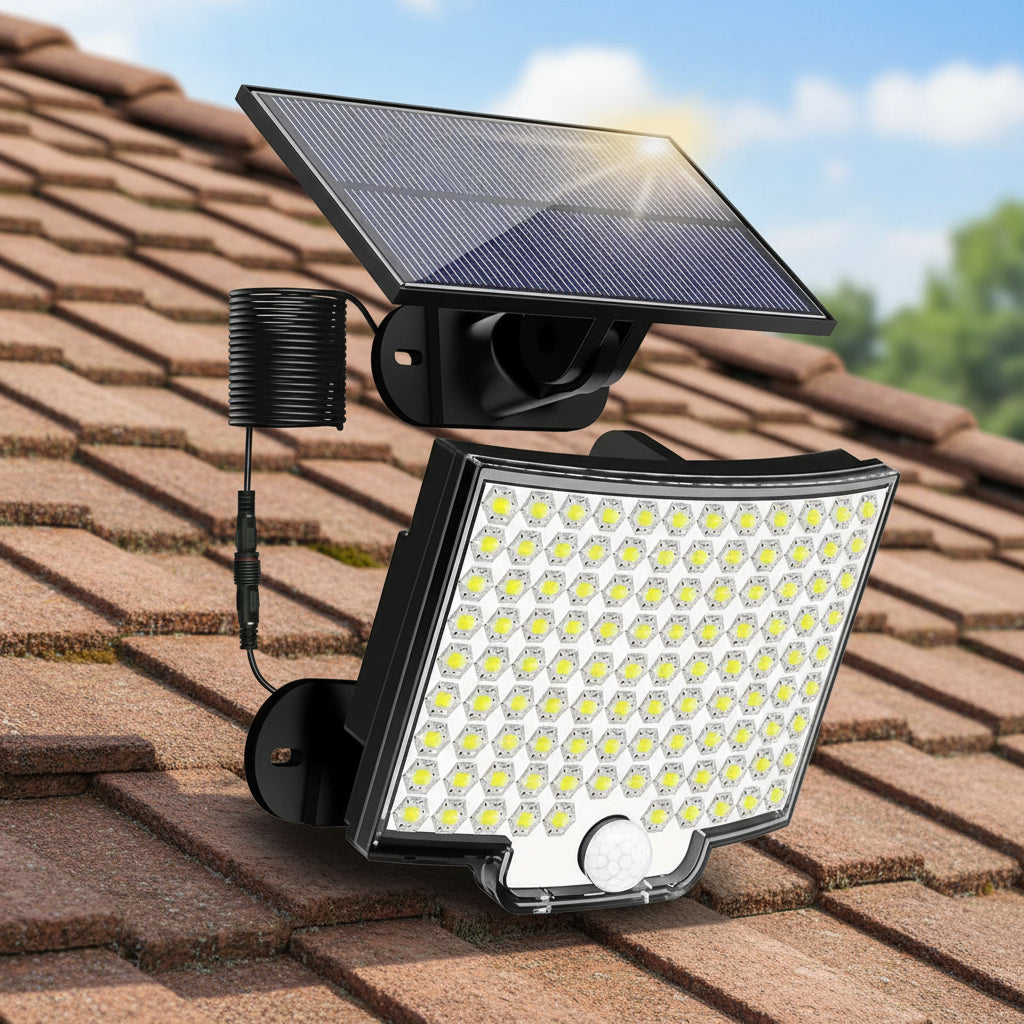 AeroGuard GuardLight Solar Lamp With Motion Sensor LED Outdoor For Home And Garden