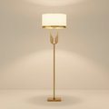 NovaLux Elegant Modern Floor Lamp With Sculpted Metallic Detailing