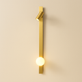 LumaNova Elegant Modern Metal Wall Sconce With Glass Globe Light