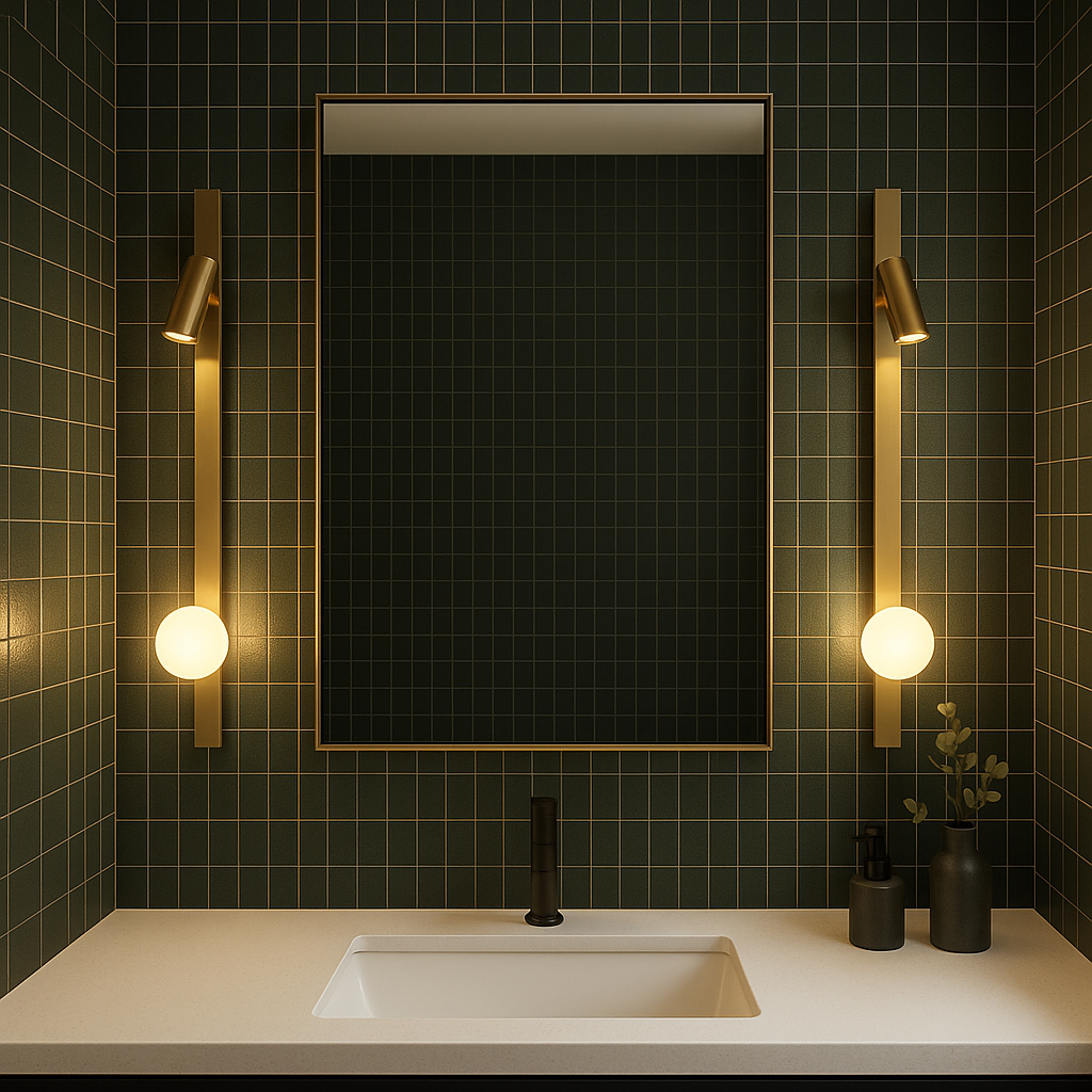 LumaNova Elegant Modern Metal Wall Sconce With Glass Globe Light