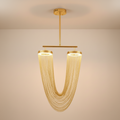 Aurelia Elegant Modern Metallic Chain Chandelier For Dining Room