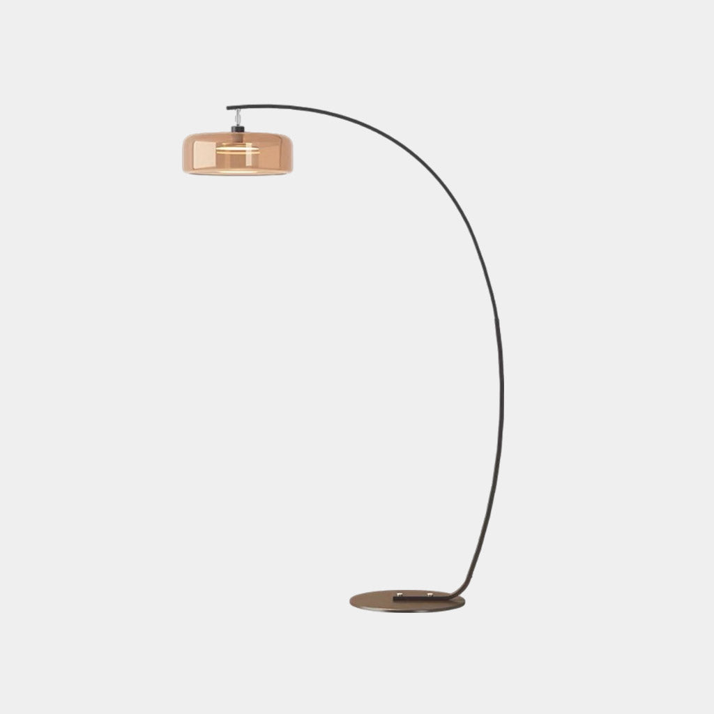 Arched Glass Floor Lamp For Modern Living Spaces And Ambience | Rosalyssa