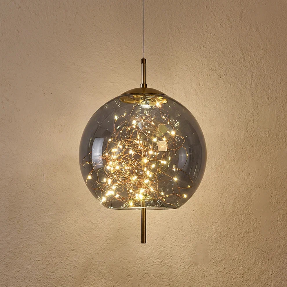 Glazen cilinder en ovale hanglamp voor aan het plafond | Rosalyssa