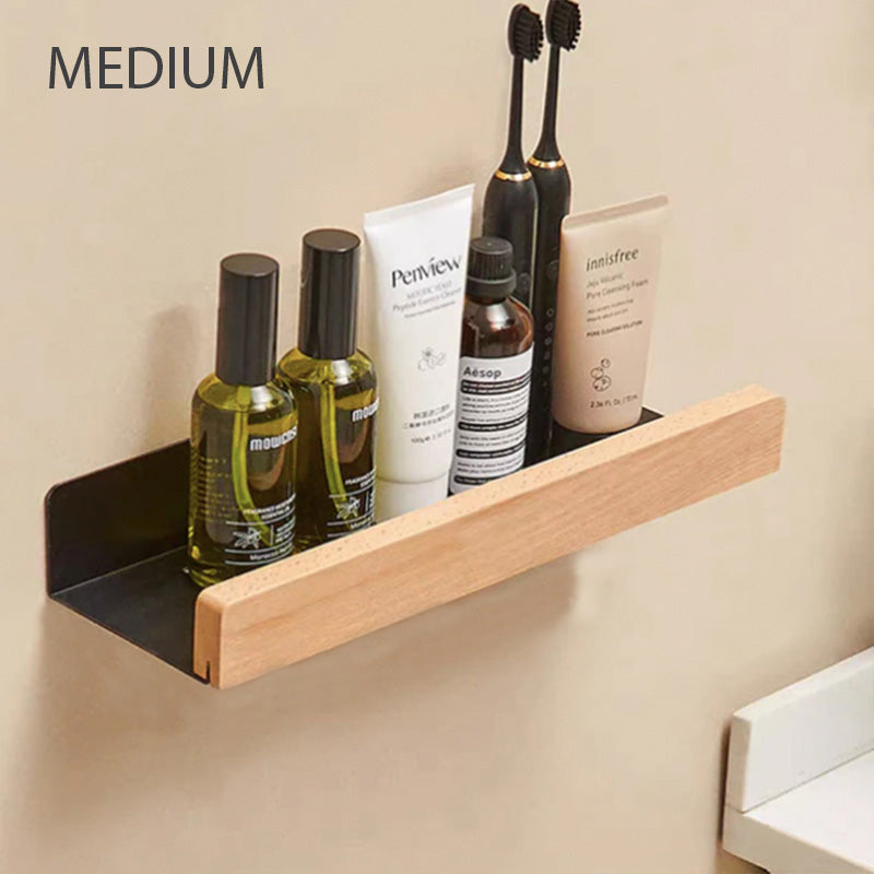 Bath Shelves In Warm Minimalist Style For Modern Storage