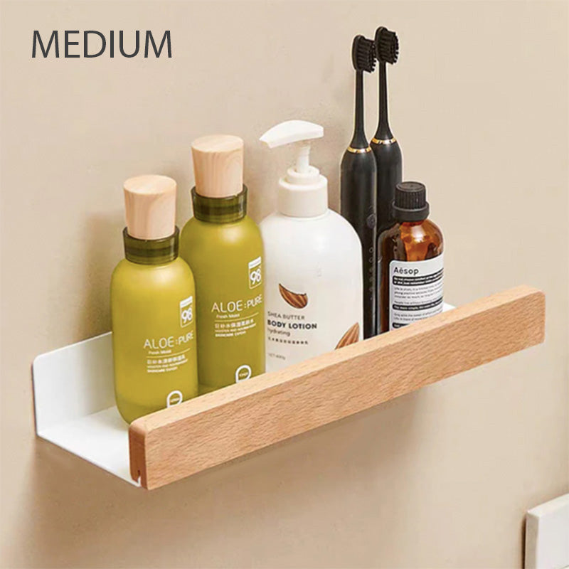 Bath Shelves In Warm Minimalist Style For Modern Storage