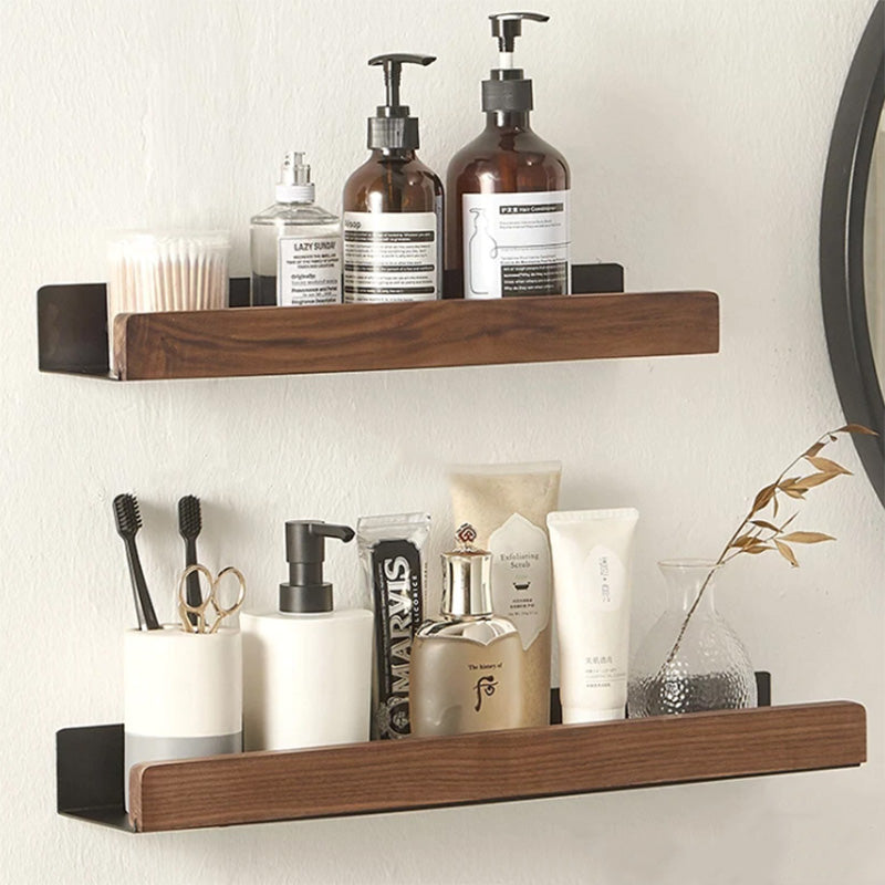 Bath Shelves In Warm Minimalist Style For Modern Storage