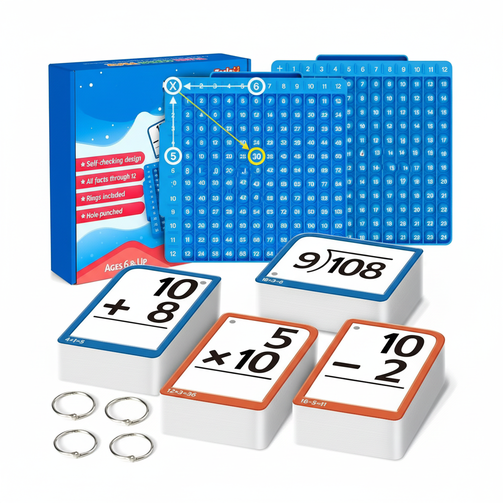 Tabuleiro de Matemática em Silicone com Cartões Didáticos Brinquedo Interativo para Aprendizagem de Operações Básicas