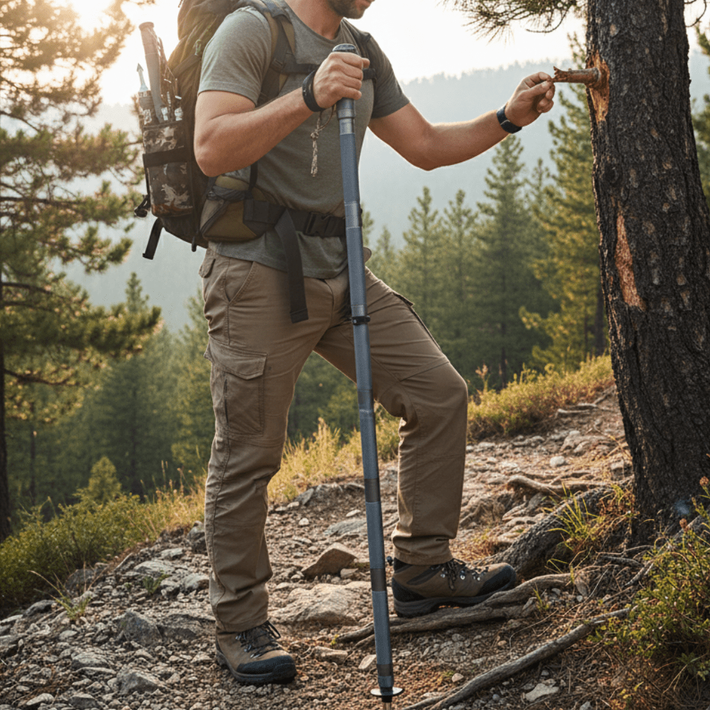 TrailForge Stainless Steel Camping Walking Poles Robust