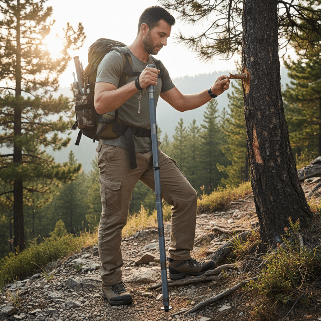 TrailForge Stainless Steel Camping Walking Poles Robust