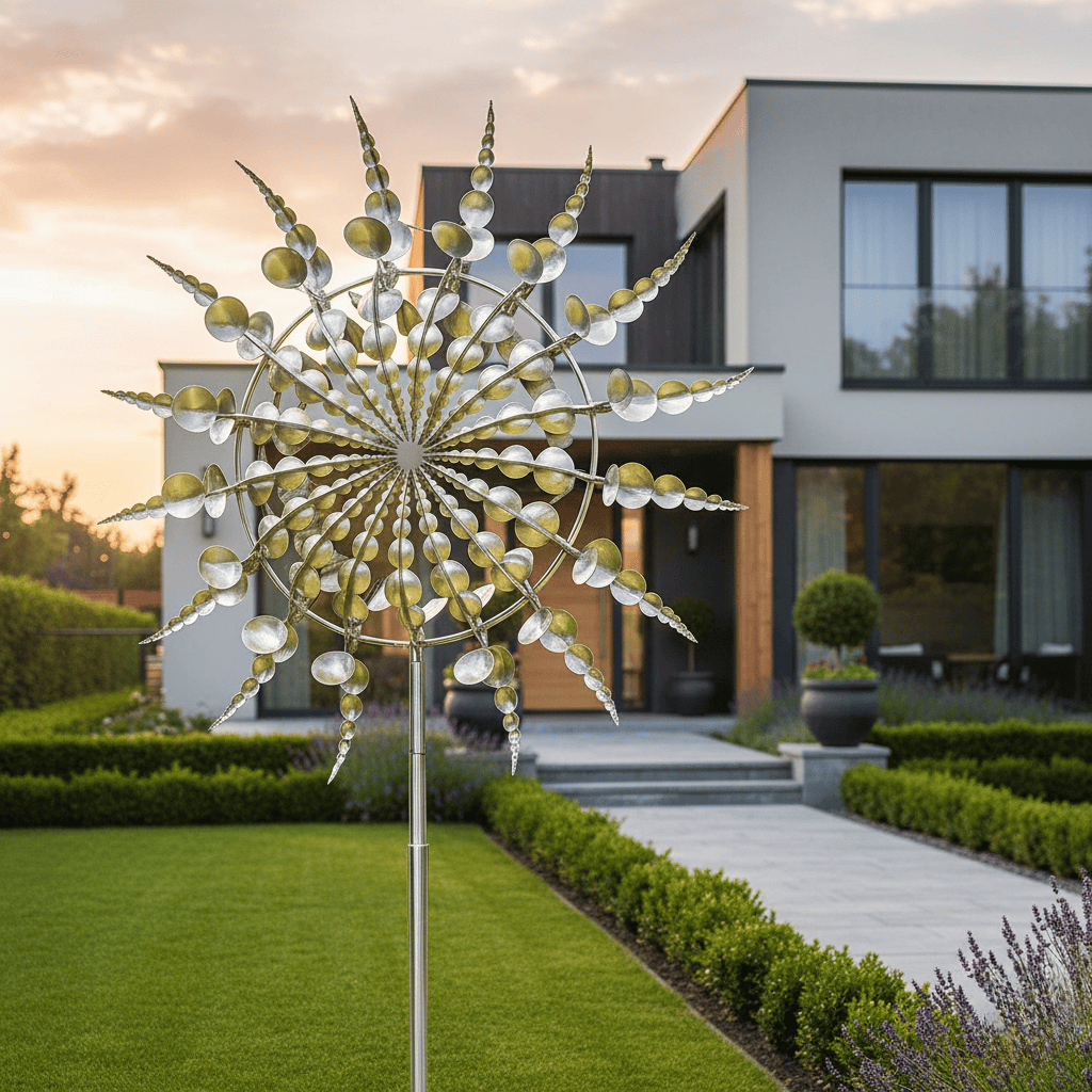 AeroWeave Premium Windspinner mit Doppelrotation für elegante Außenbereiche
