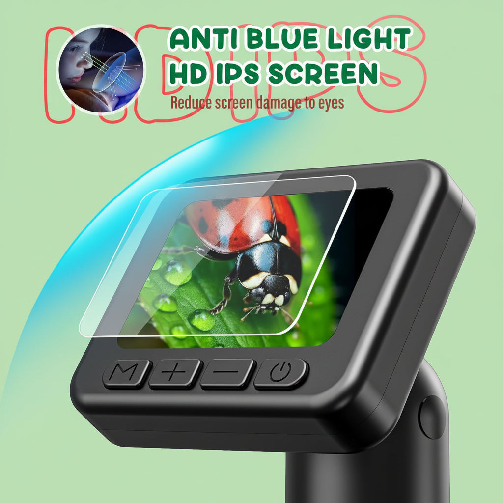 Přenosný digitální mikroskop s HD displejem pro vědecké vzdělávání
