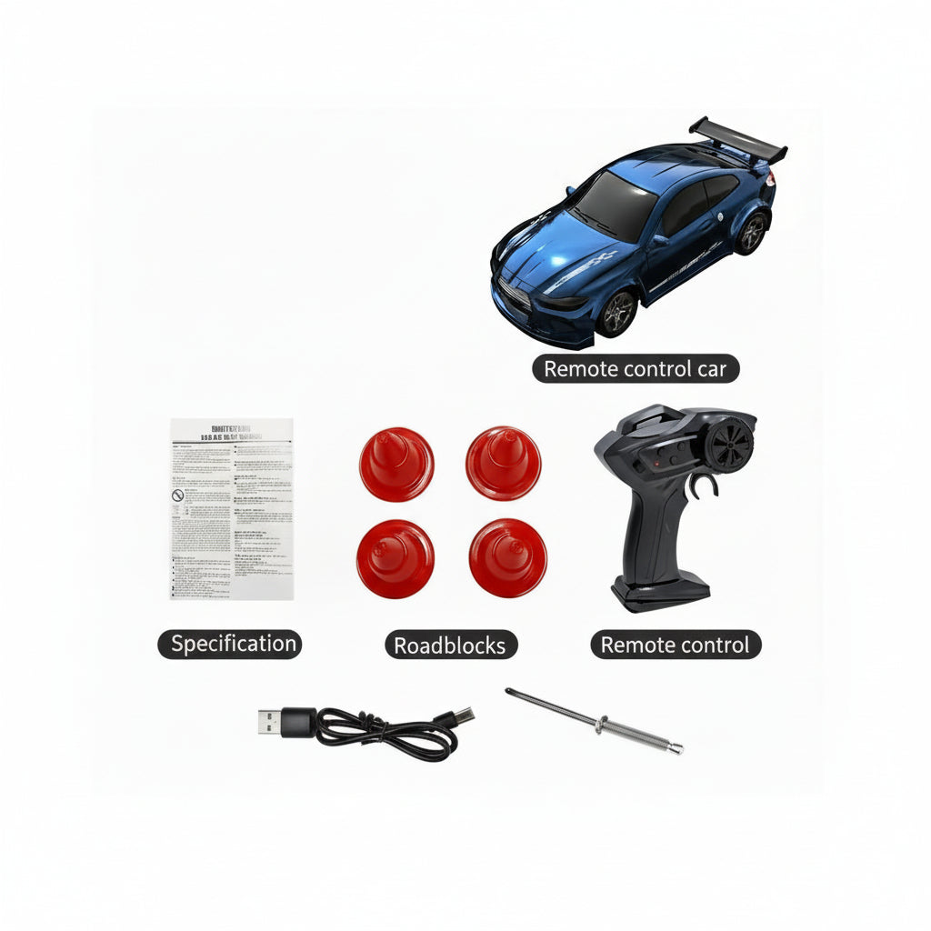 DriftX Nano 1:64 Zdalnie Sterowany Samochód Driftowy do Płynnego Poślizgu