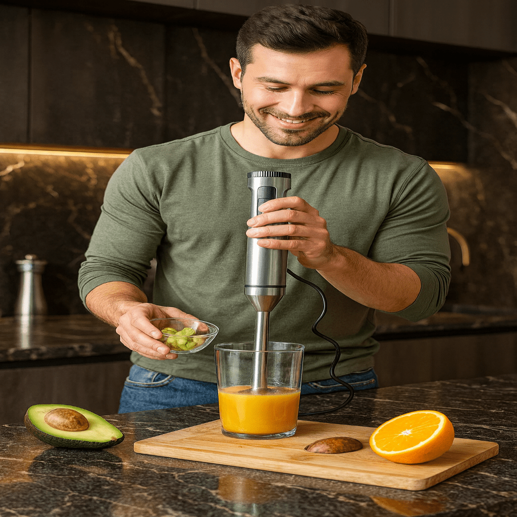 NovaBlend 1000 W 4-w-1 blender ręczny dla łatwej pracy w kuchni