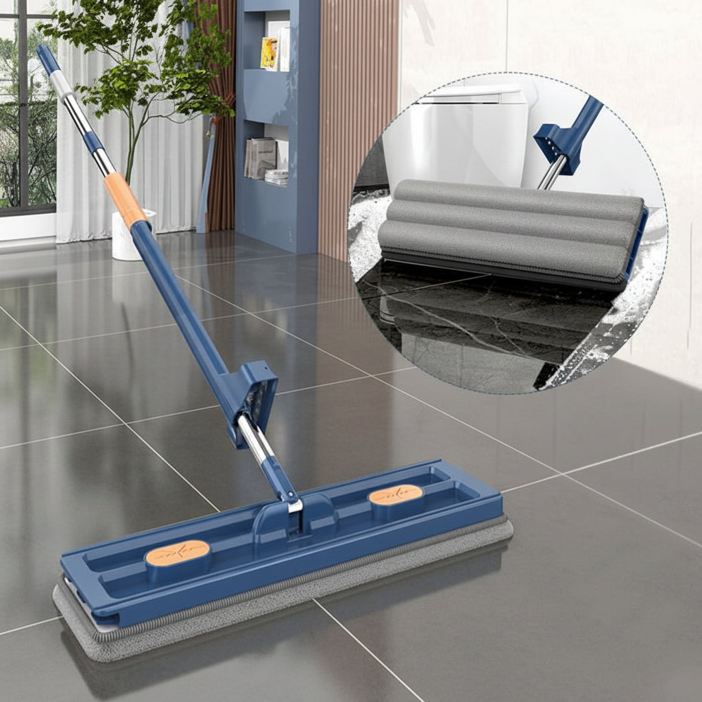 Long Handle Microfiber Floor Mop With Flat Head Cleaning System
