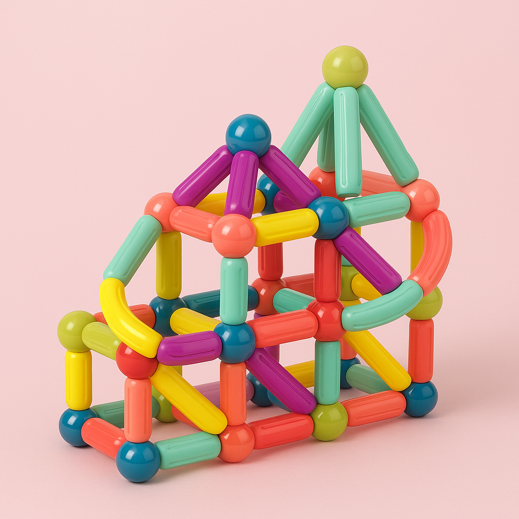 Kit de bloques magnéticos para aprendizaje STEM y juego creativo