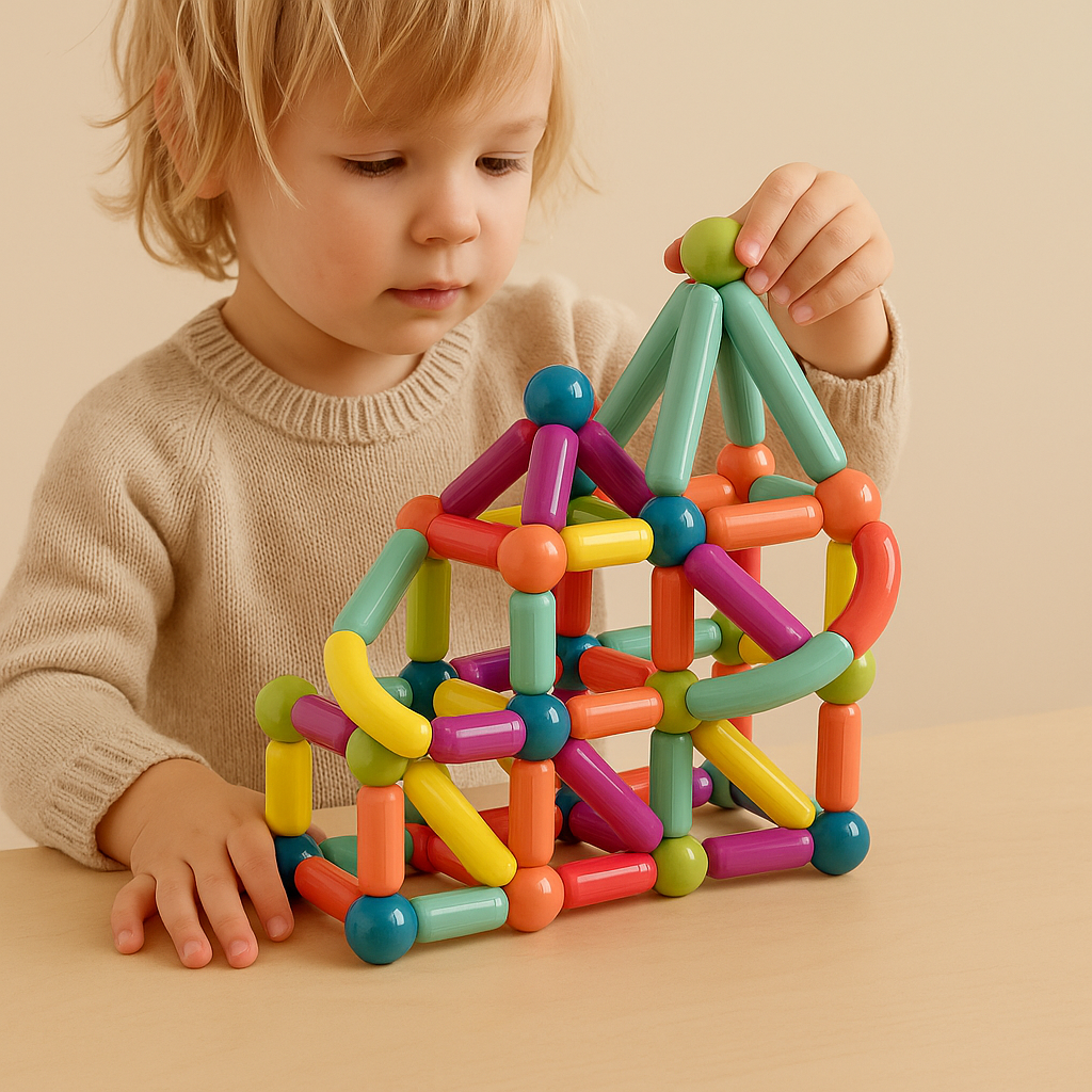 Kit de bloques magnéticos para aprendizaje STEM y juego creativo