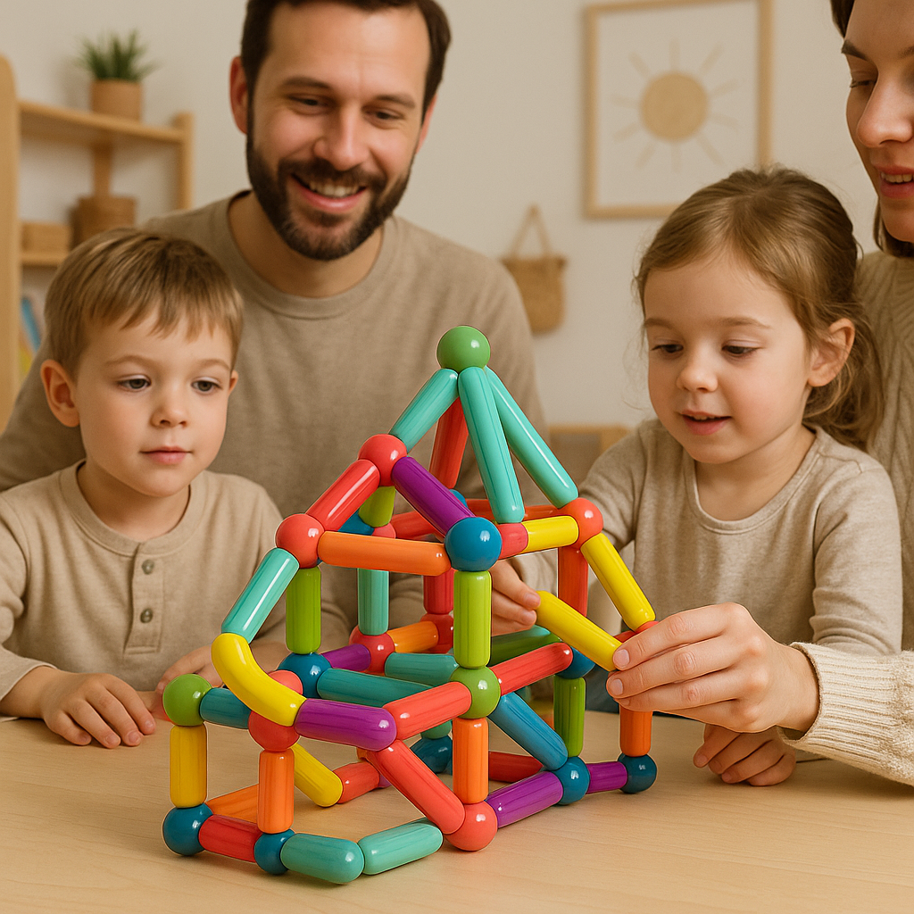 Kit de bloques magnéticos para aprendizaje STEM y juego creativo