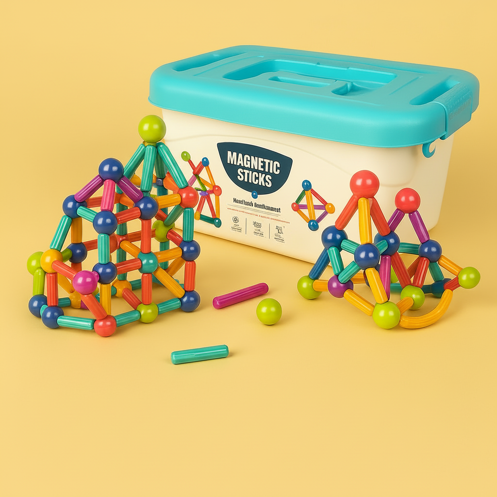 Kit de bloques magnéticos para aprendizaje STEM y juego creativo