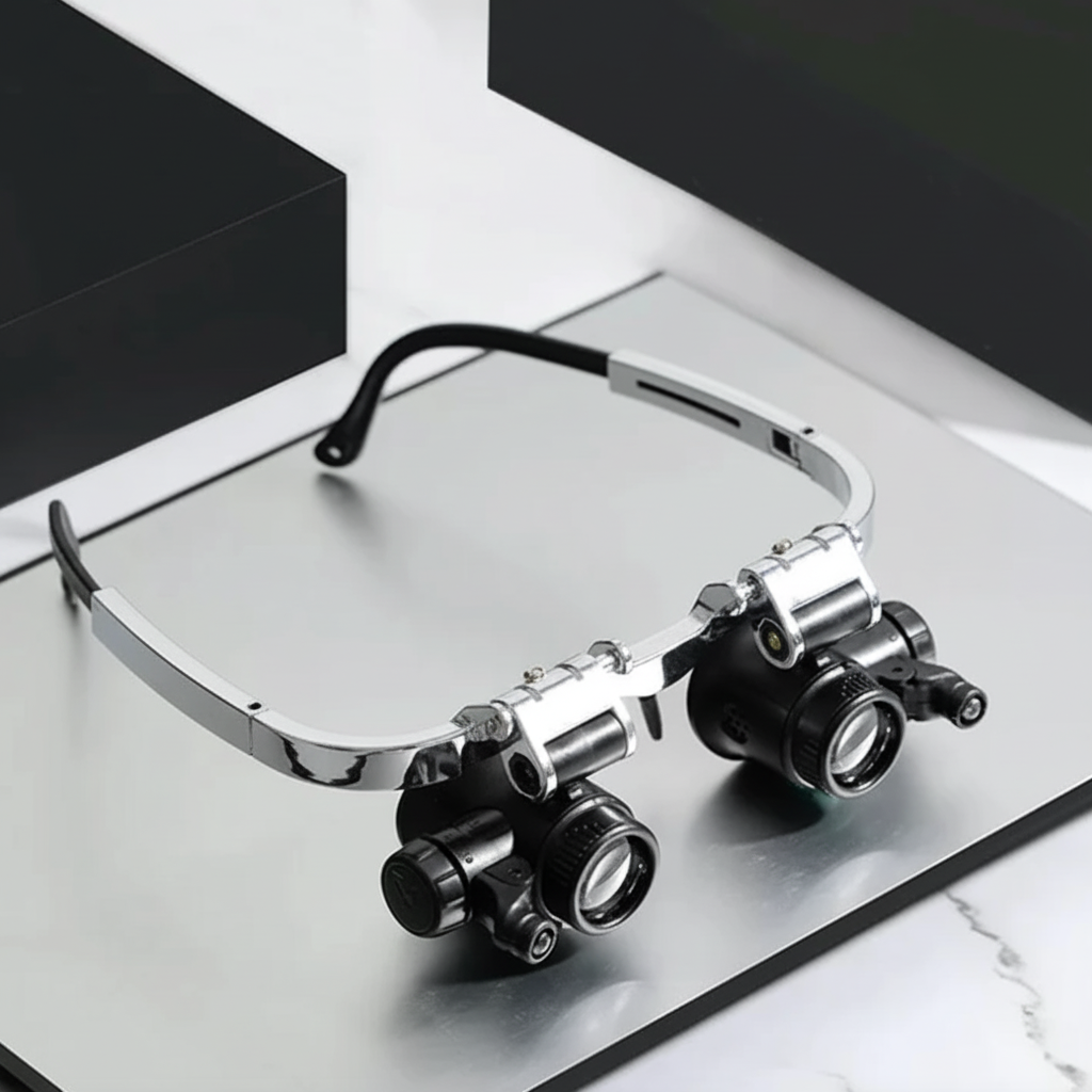 Gafas de aumento LED con diadema ajustable y luz