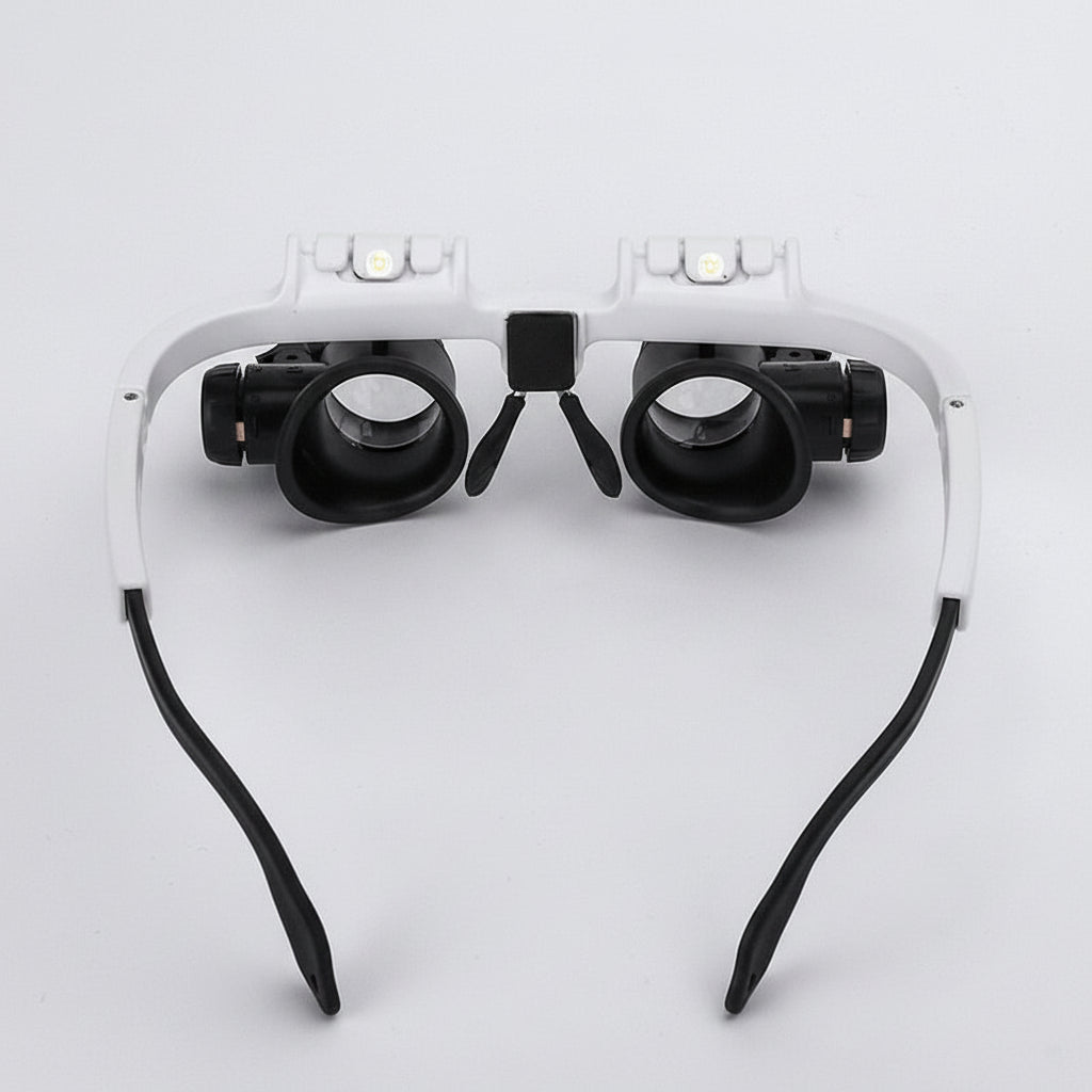 Gafas de aumento LED con diadema ajustable y luz