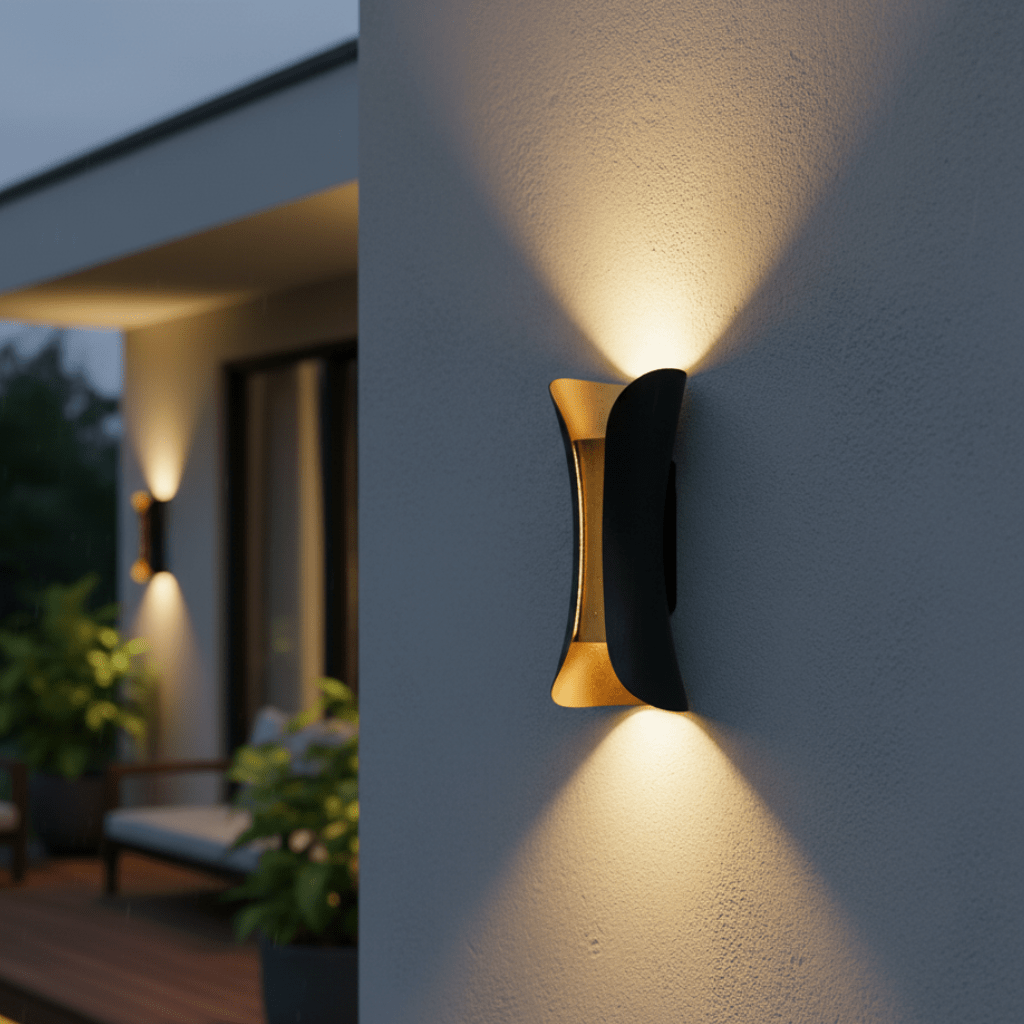 NovaCurve Gebogene LED-Außenwandleuchte mit IP65 wetterfester Schutzklasse