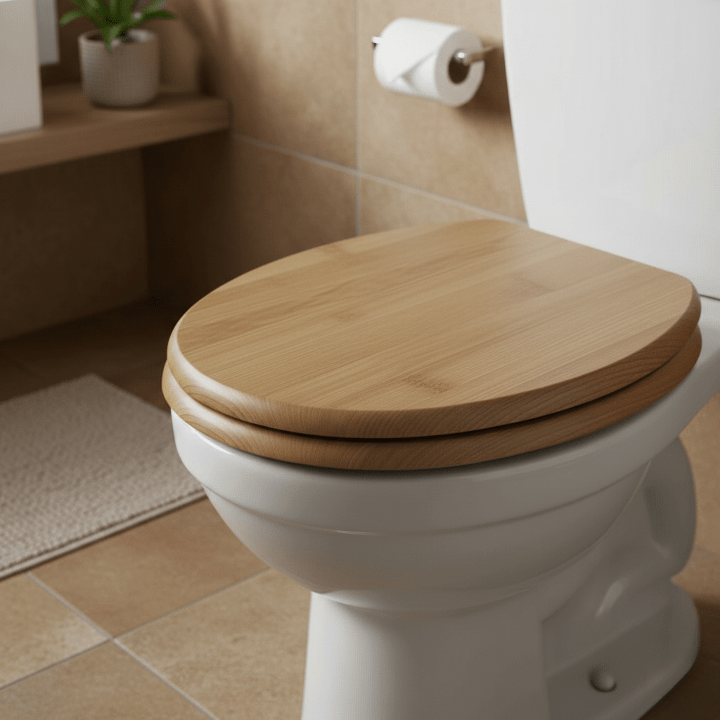 ArborNest Elegant Plywood Toilet Seat With Soft Close Mechanism