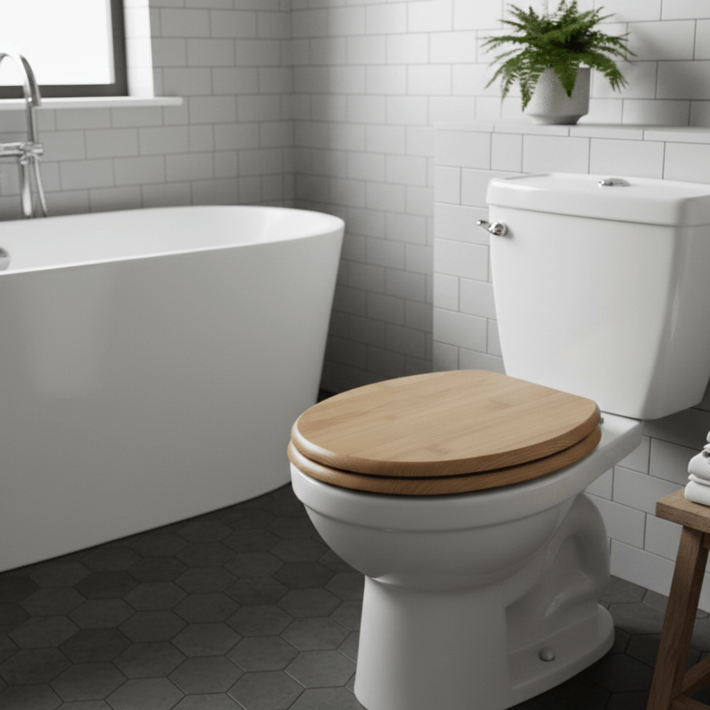 ArborNest Elegant Plywood Toilet Seat With Soft Close Mechanism