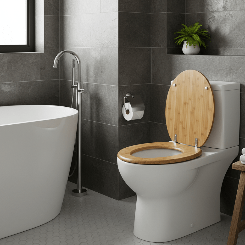 ArborNest Elegant Plywood Toilet Seat With Soft Close Mechanism