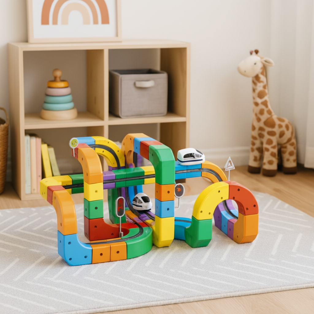 Kids Marble Run Building Blocks Set For Creative Racing