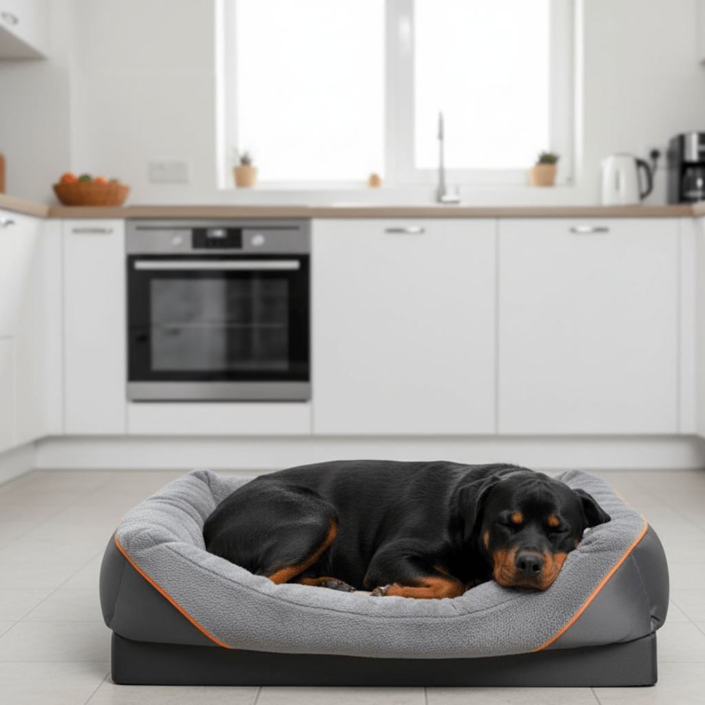 PawNest vedenpitävä ortopedinen koiranpeti korotetulla tyynyllä ja muistivaahdolla