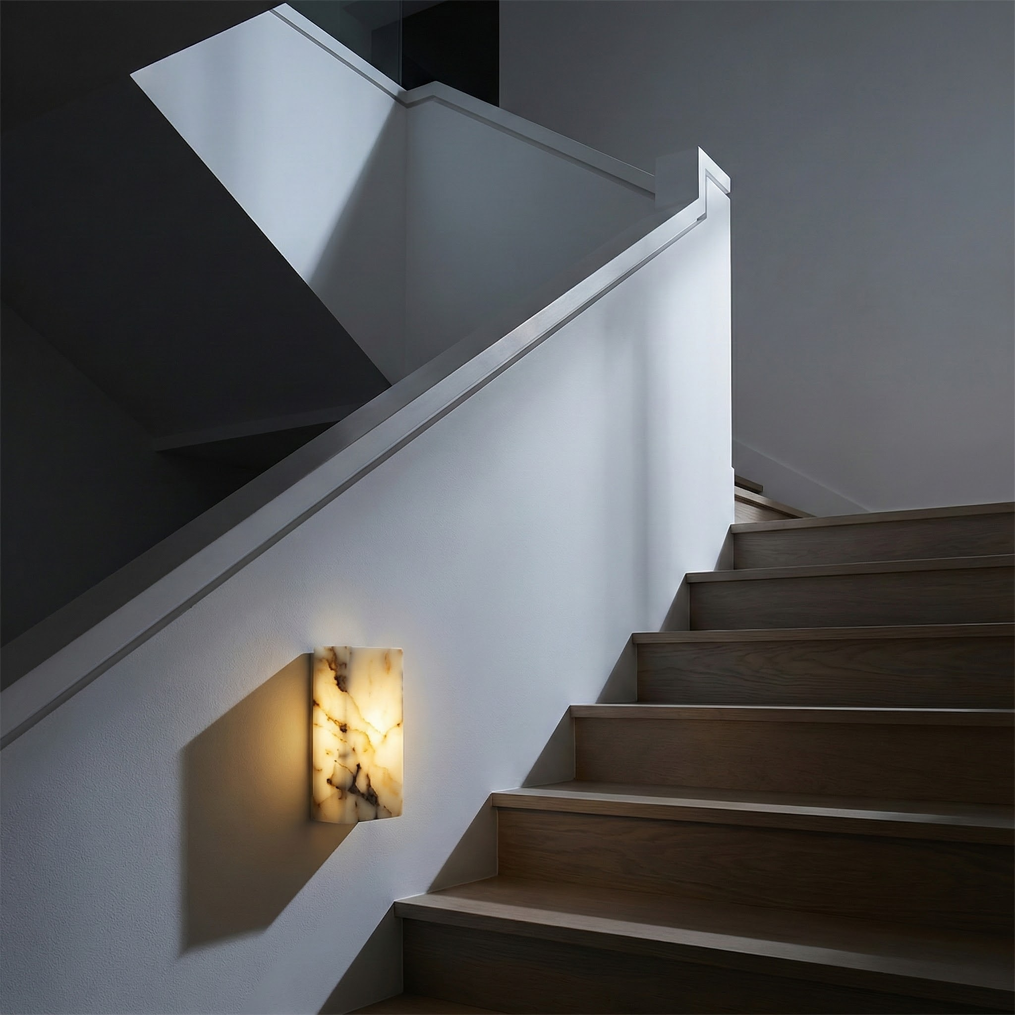 LumaMarble Elegáns Kompakt Márvány Fali Lámpa Modern Belső Terekhez