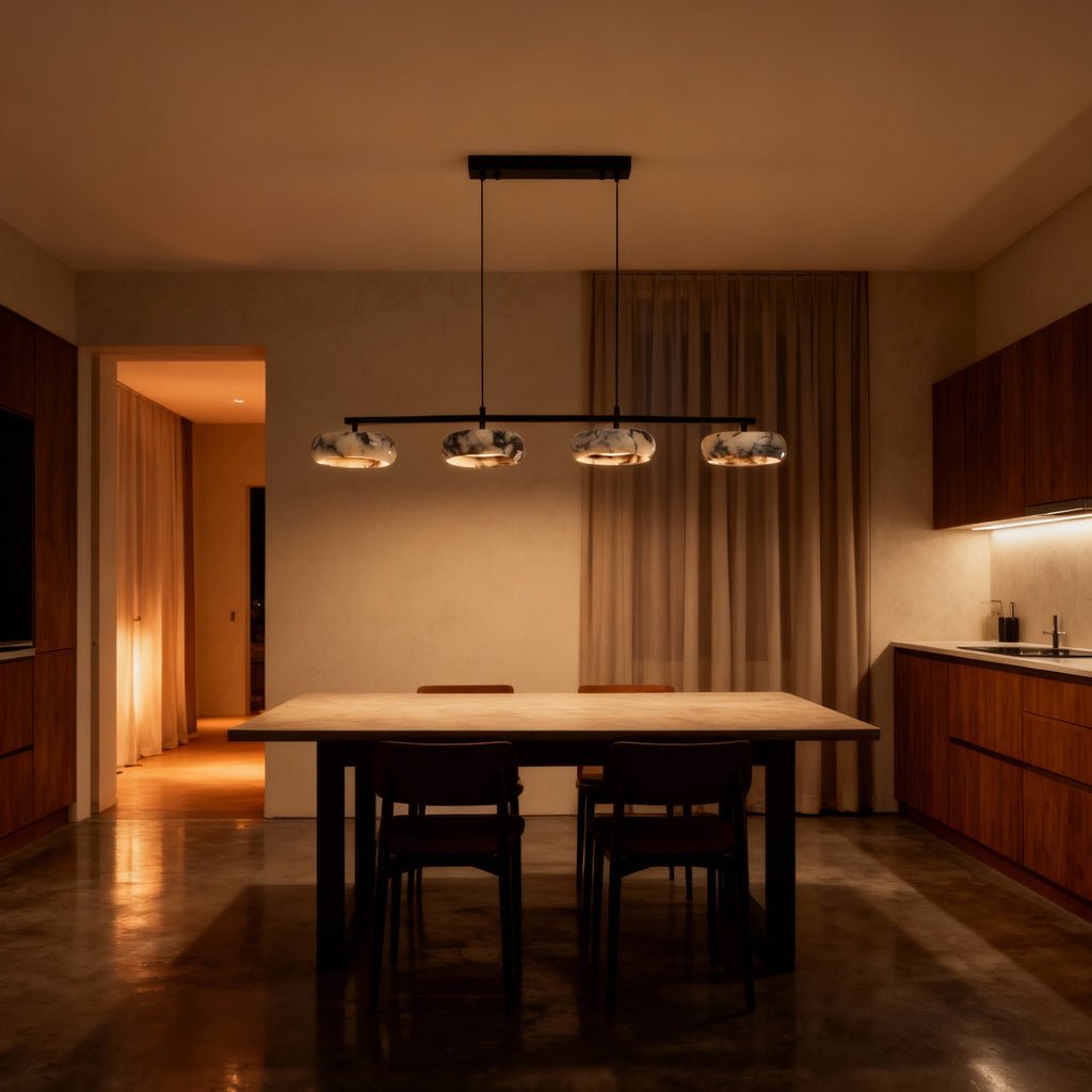 IvoryVein Marmor Tischlampe für Schlafzimmer und Wohnzimmer