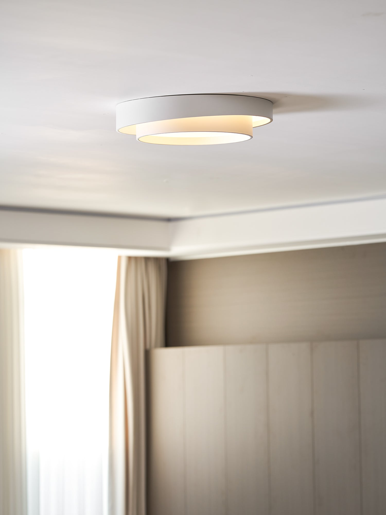 Cylinder Ceiling Light With LED Iron And Acrylic 40/50/60cm 3000K-6000K Dimmable