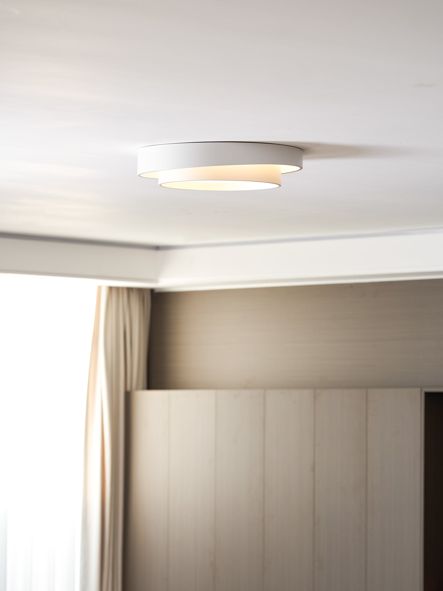 Cylinder Ceiling Light With LED Iron And Acrylic 40/50/60cm 3000K-6000K Dimmable