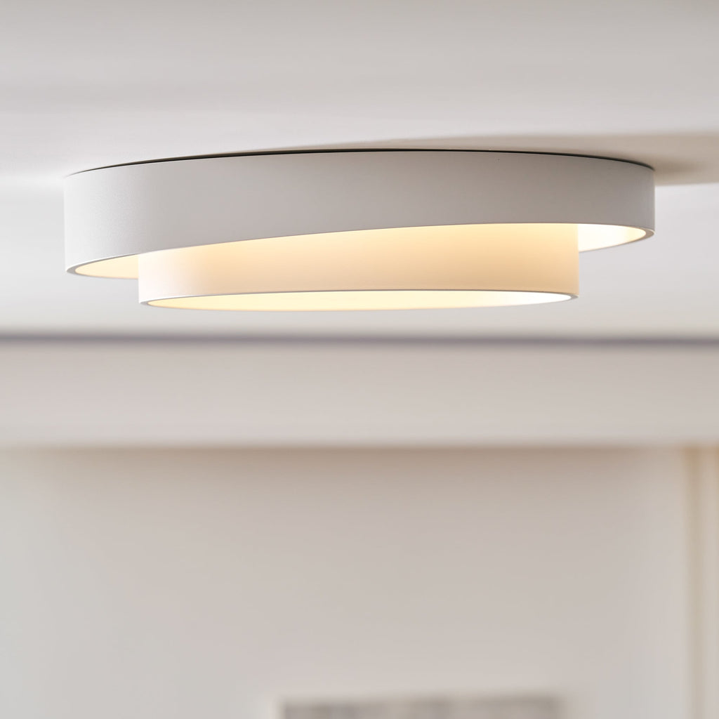 Cylinder Ceiling Light With LED Iron And Acrylic 40/50/60cm 3000K-6000K Dimmable