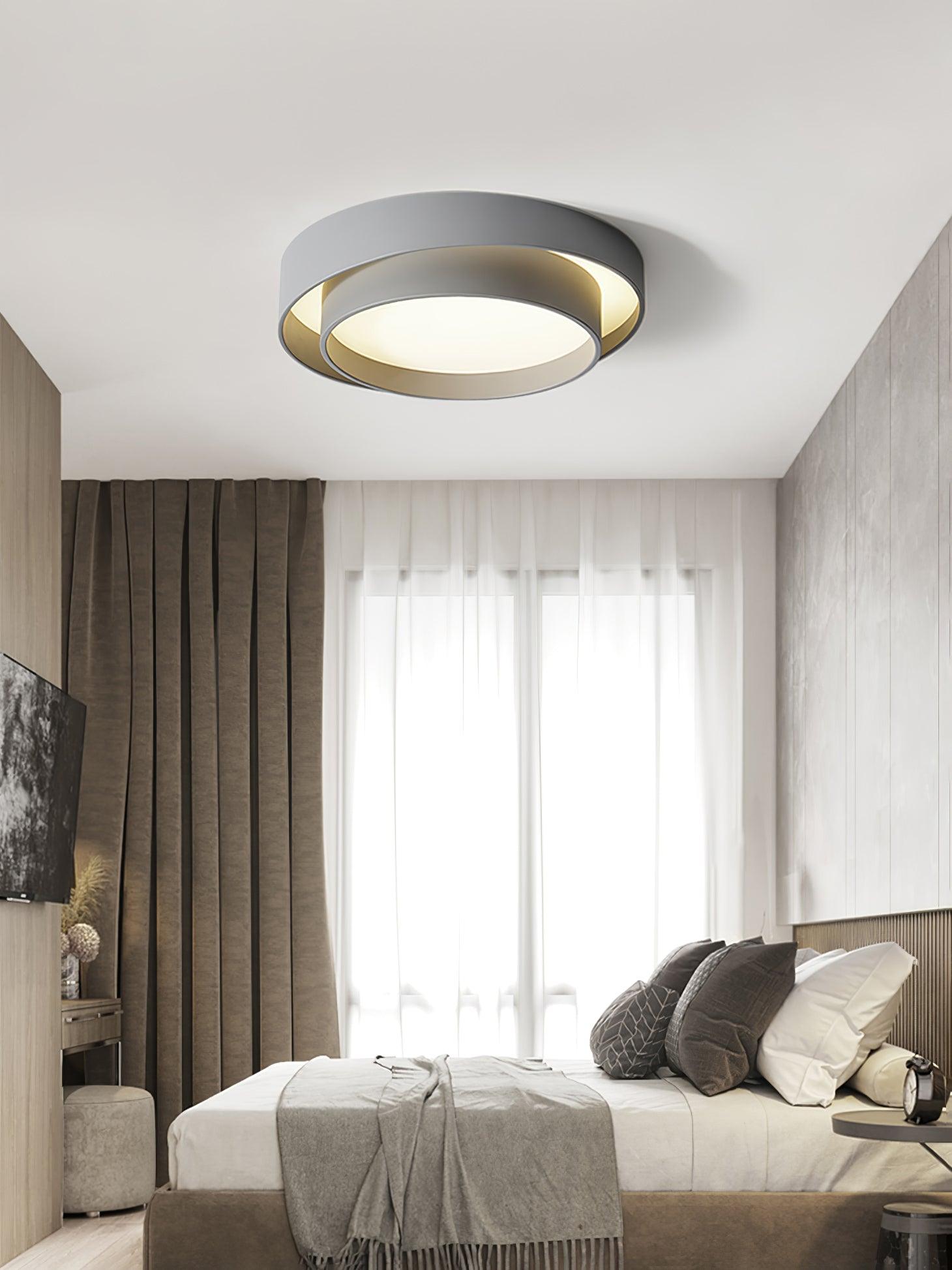 Cylinder Ceiling Light With LED Iron And Acrylic 40/50/60cm 3000K-6000K Dimmable