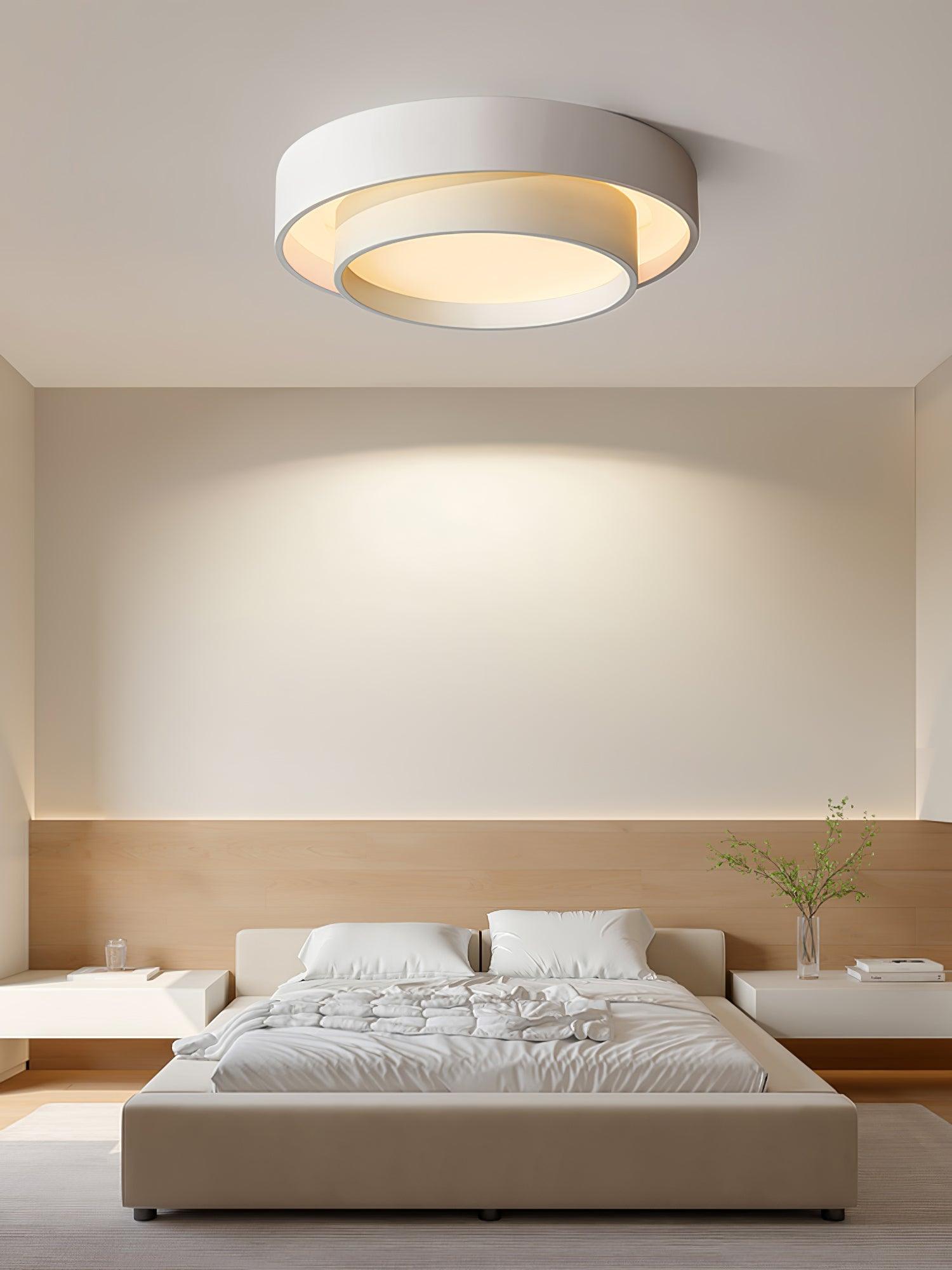 Cylinder Ceiling Light With LED Iron And Acrylic 40/50/60cm 3000K-6000K Dimmable