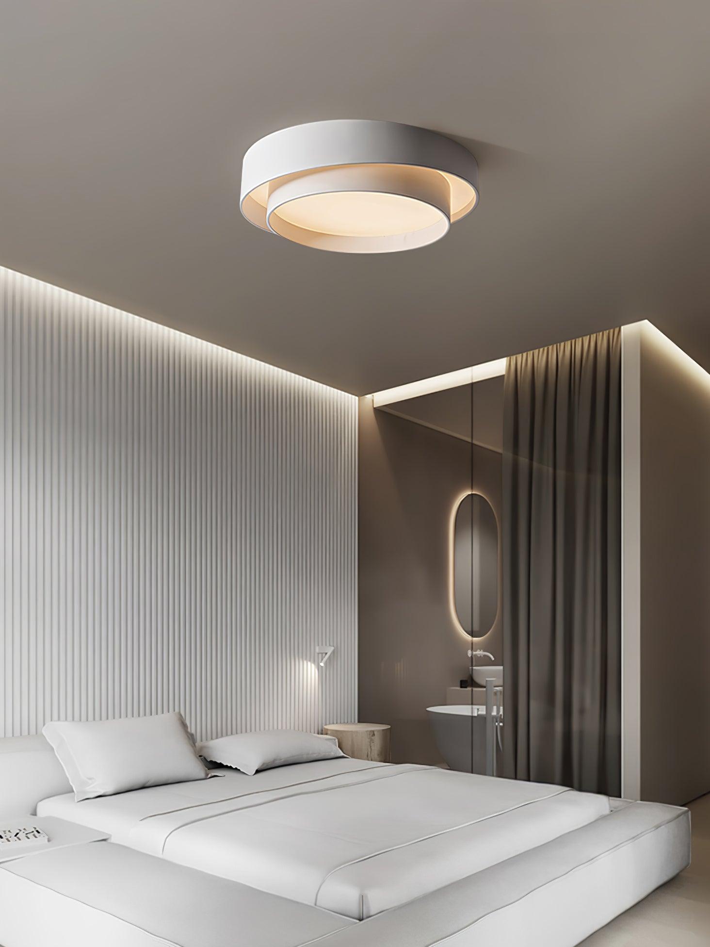 Cylinder Ceiling Light With LED Iron And Acrylic 40/50/60cm 3000K-6000K Dimmable