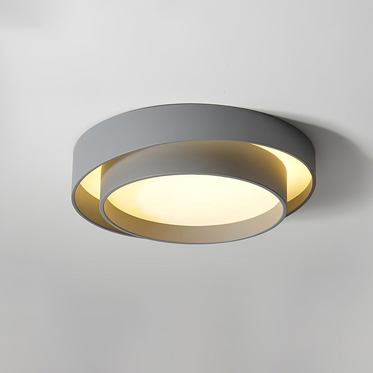Cylinder Ceiling Light With LED Iron And Acrylic 40/50/60cm 3000K-6000K Dimmable